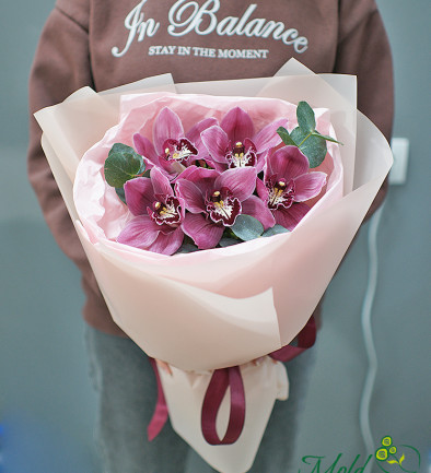Букет из розовых орхидей Фото 394x433